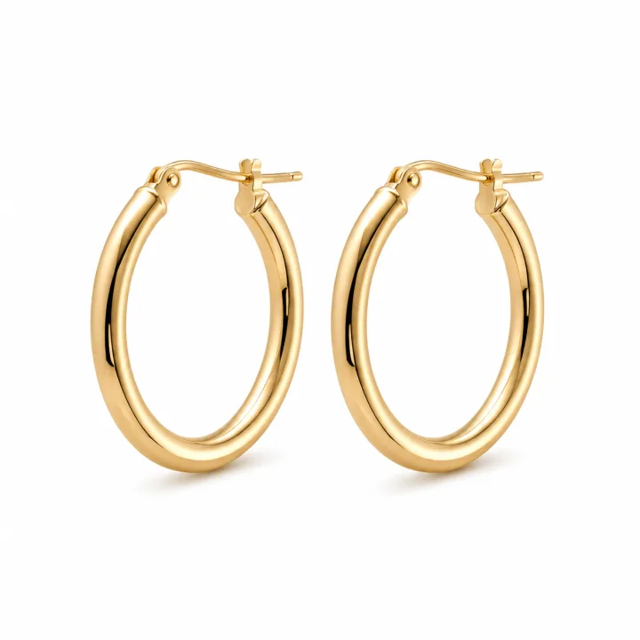 Gold hoop earrings