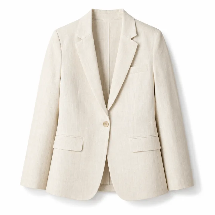 Cream linen blazer
