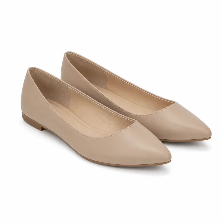 Neutral flat shoes